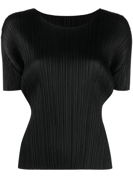 Tricou Pleats Please Issey Miyake plisat negru