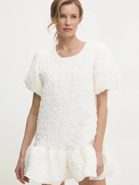 Answear Lab rochie mini evazati alb