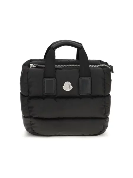 Shopperka Moncler skórzana czarna