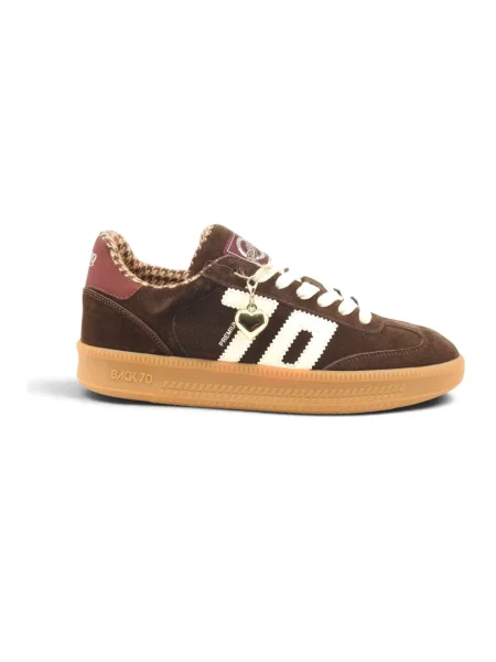 Sneakersy Back70 skórzane brązowe
