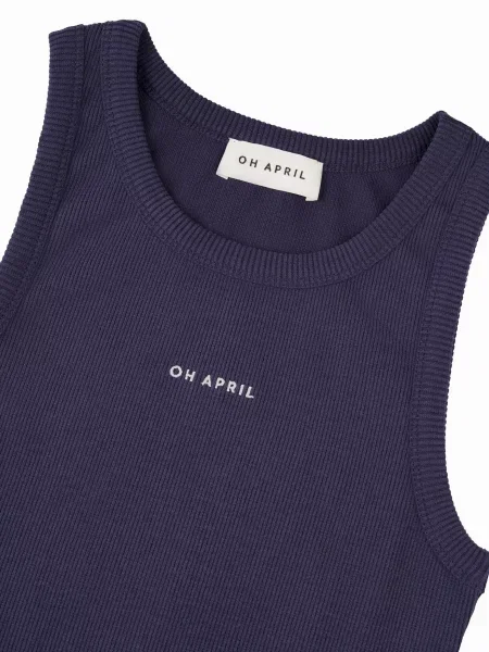OH APRIL Top Dara tengerészkék fehér