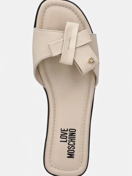Кожаные шлепанцы Love Moschino