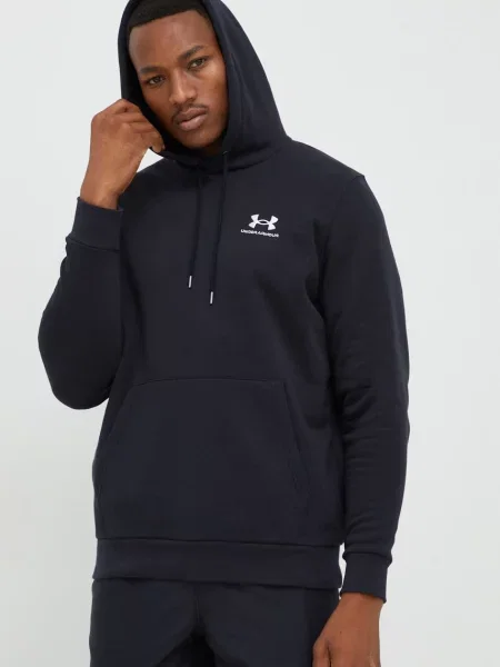 Under Armour kapucnis melegítőfelső férfi Essential Fleece fekete