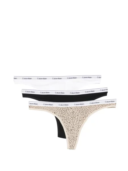Tanga Calvin Klein autogrammal fekete