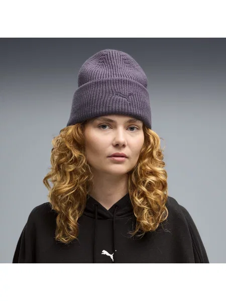 PUMA ŚCzerwonynia czapka beanie Wardrobe Essentials z grubej przędzy Akcesoria OSFA szary