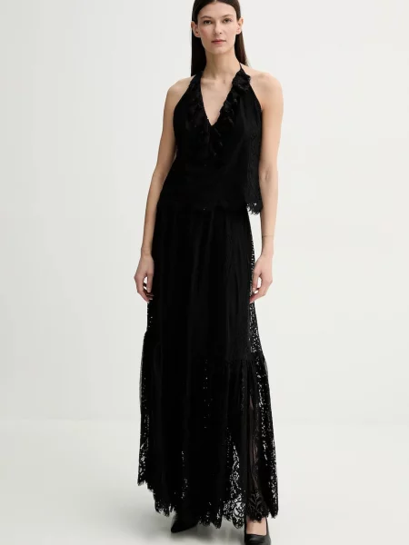 Herskind bluzka Tina z aplikacją czarny