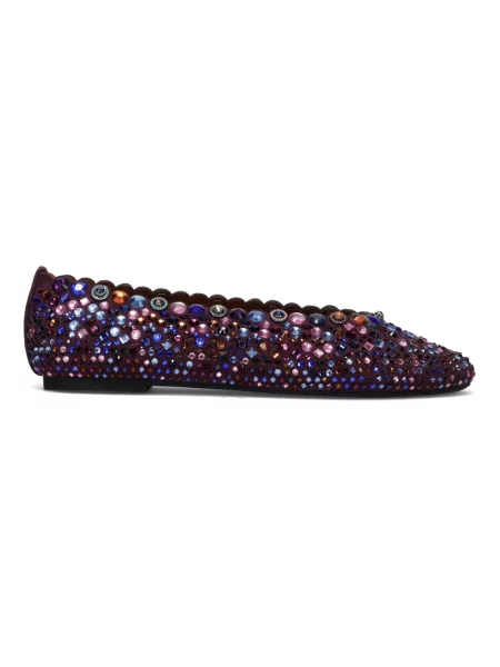 Balerinki Kurt Geiger zamszowe fioletowe