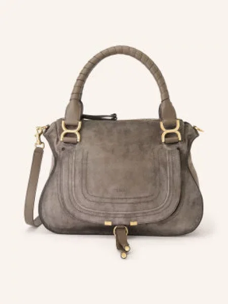 Chloé Kabelka Marcie Medium nickel grey šedá