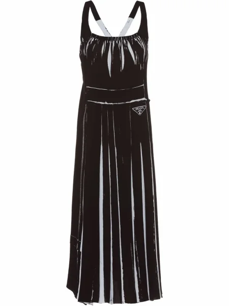 Rochie fără mâneci Prada fără mâneci de costum negru