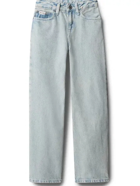 Calvin Klein Jeans blugi wide leg pentru copii albastru