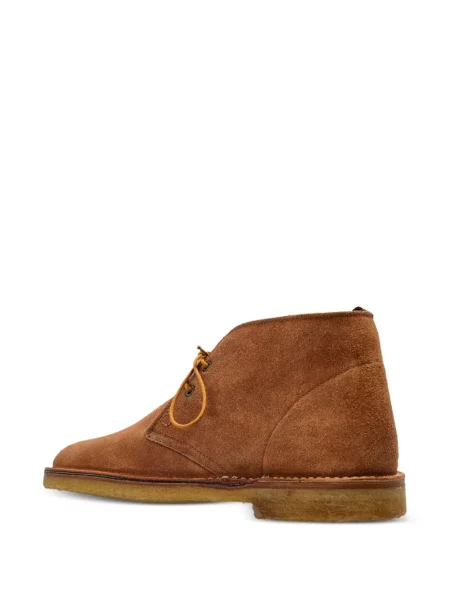 Botine Dsquared2 cu șireturi din piele de căprioară maro