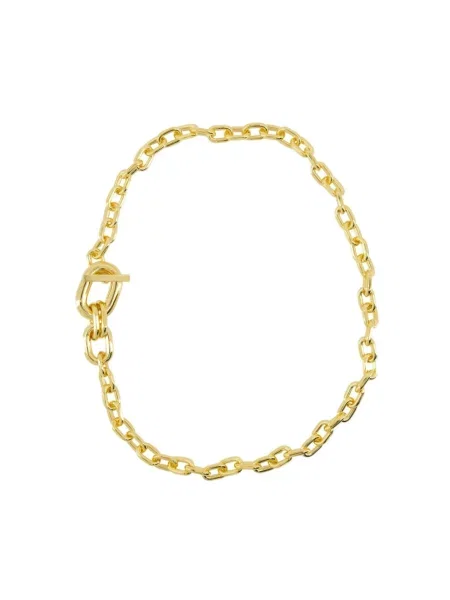 Naszyjnik Paco Rabanne kopertowy pleciony żółty