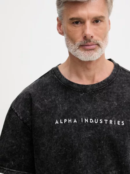 Alpha Industries póló Acid Logo fekete