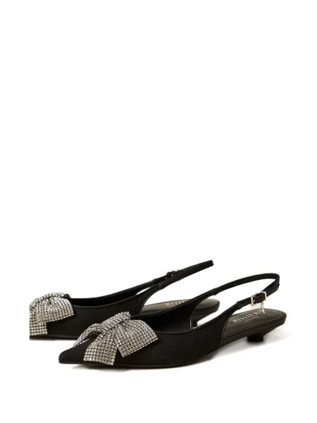 Pantofi cu toc Twinset cu funde slingback negru