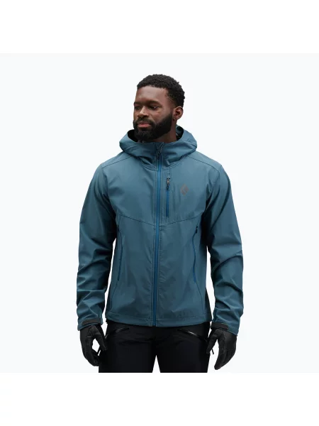 Geacă softshell bărbați Black Diamond Dawn Patrol midnight blue negru