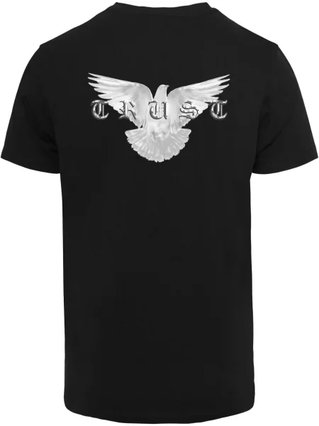 Mister Tee Tričko Trust Dove sivá čierna