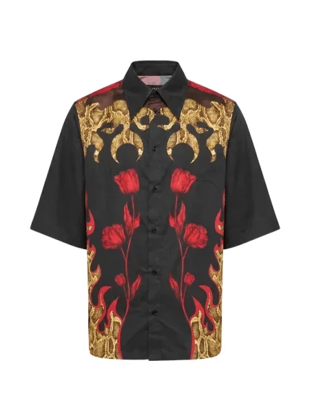 Cămașă Marine Serre cu model floral cu imagine negru