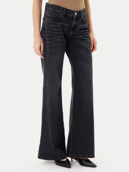Marella Džinsai Wide Leg juoda