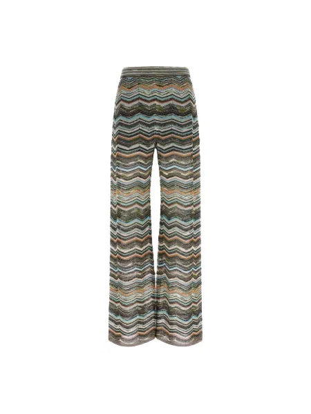 Spodnie palazzo Missoni z cekinami w jodełkę