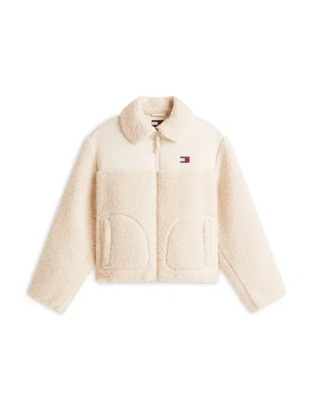 Tommy Jeans Geacă de primăvară-toamnă alb bej