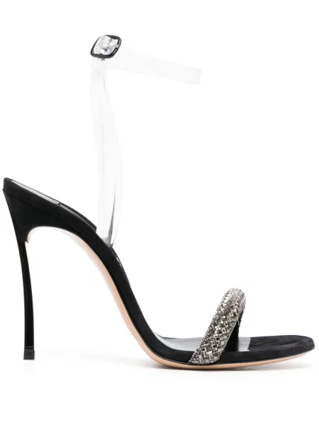 Sandale Casadei de cristal negru