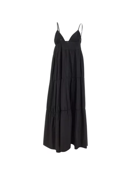 Rochie maxi Kaos cu decolteu în V negru