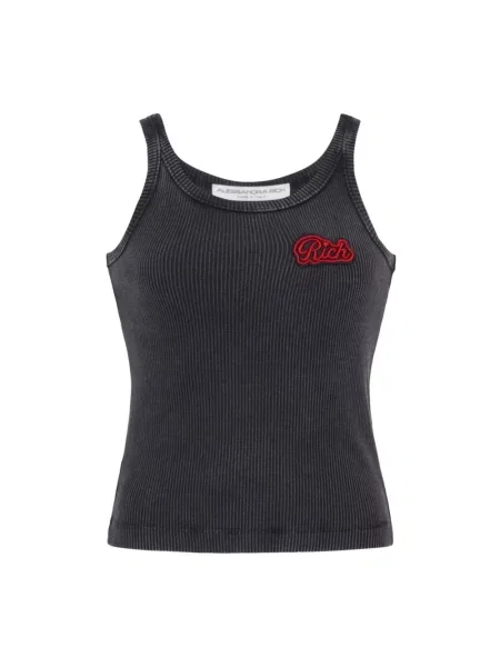 Top Alessandra Rich na ramiączkach szary