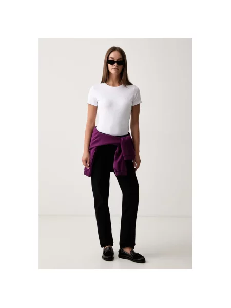 Jeansy straight leg Trussardi niebieskie