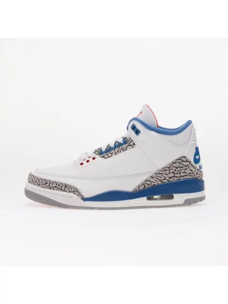 Sneakers Air Jordan 3 Retro "True Blue" White/ Fire Red-True Blue EUR alb