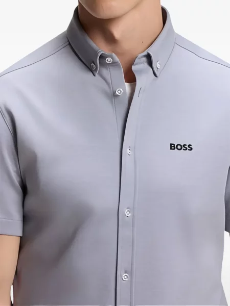 Cămașă Boss cu imagine gri
