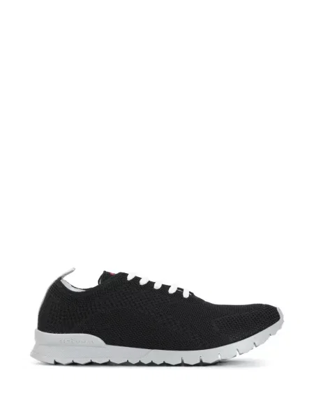 Sneakerși Kiton cu șireturi tricotate negru