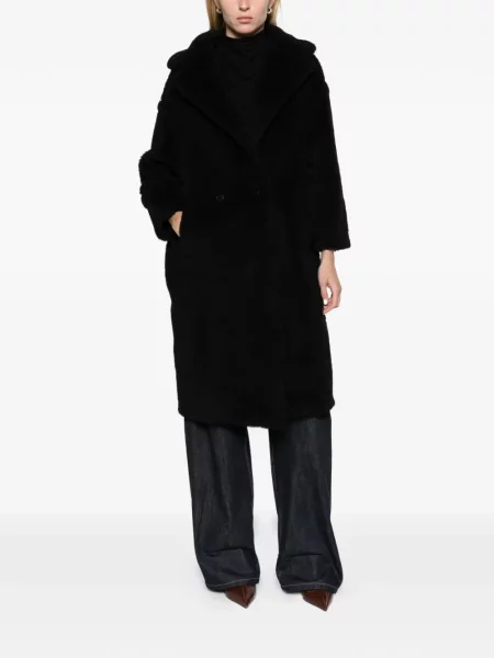 Ursuleț de pluș palton Max Mara de lână negru