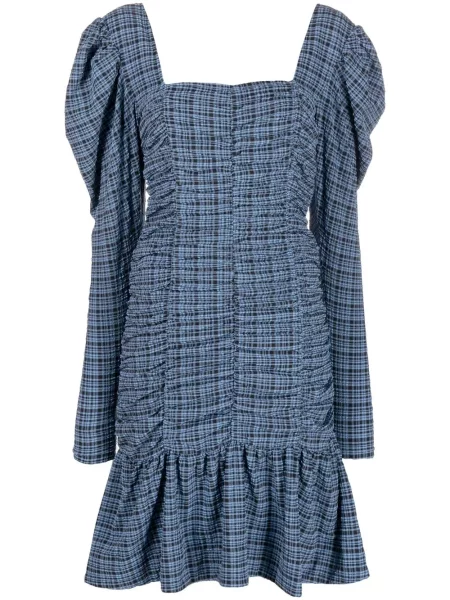 Rochie mini Ganni de costum albastru