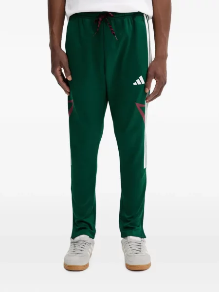 Τρέξιμο παντελόνι Adidas από διχτυωτό slip-on μαύρο