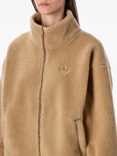 Pantaloni Adidas din fleece cu dungi albastru