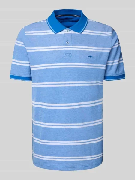 Koszulka polo o kroju regular fit z wyhaftowanym logo Fynch-hatton niebieskie