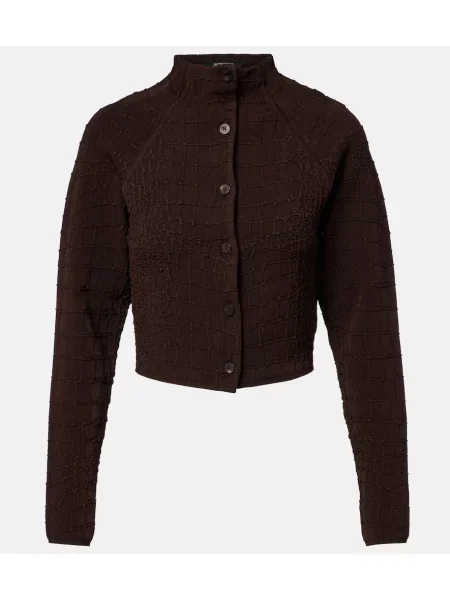 Kardigan Jacquemus o krotszym kroju brązowy
