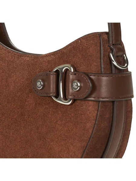 Crossbody kabelka Lauren Ralph Lauren hnedá