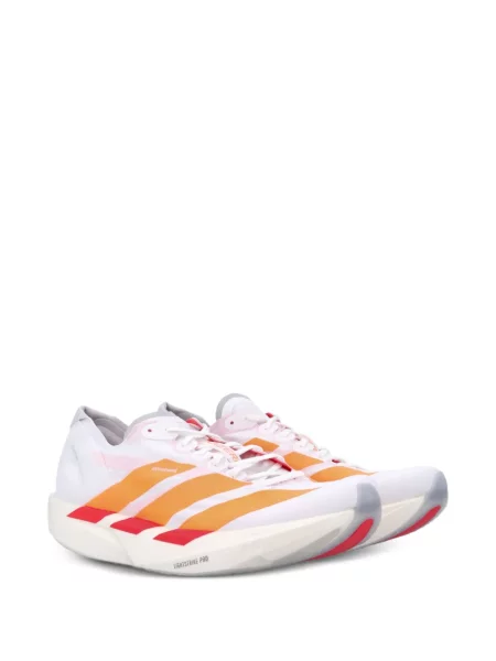 Pantaloni scurți Adidas alergare cu broderie alb