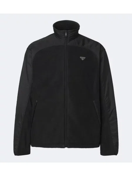 Geacă Prada din fleece negru