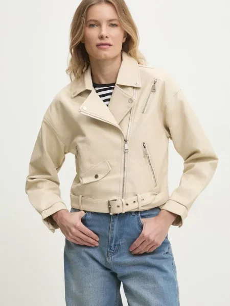 Рокерско яке Answear Lab преходен модел бежово