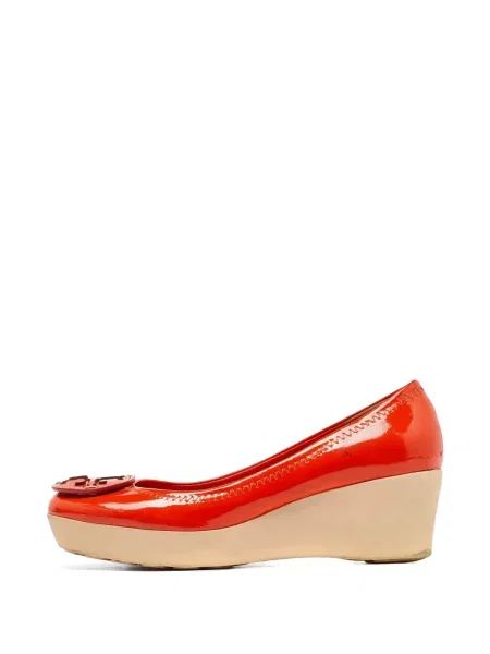 Pantofi cu toc Tory Burch cu platformă portocaliu
