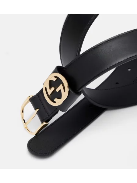 Cu centură curea Gucci din piele negru