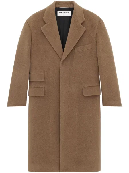 Palton Saint Laurent de lână maro