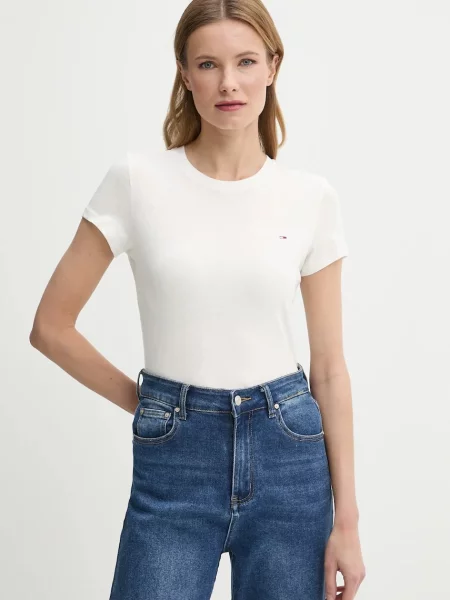 Tommy Jeans basic tričko bílé