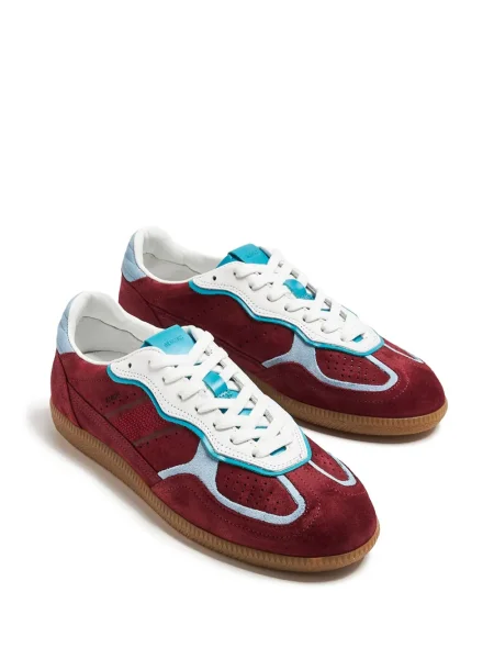 Sneakerși Alohas din piele de căprioară roșu