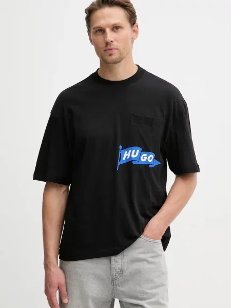HUGO Blue tričko Nohacrop černé