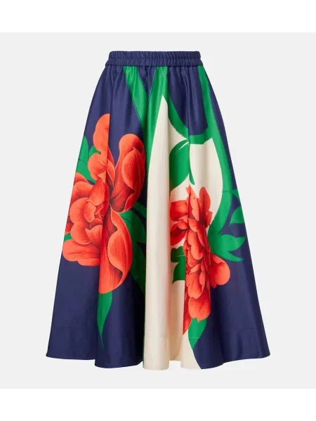 Spódnica midi La Doublej w kwiatki do kolan