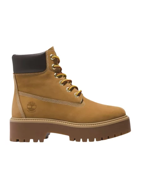 Botki Timberland zamszowe na platformie w miejskim stylu beżowe