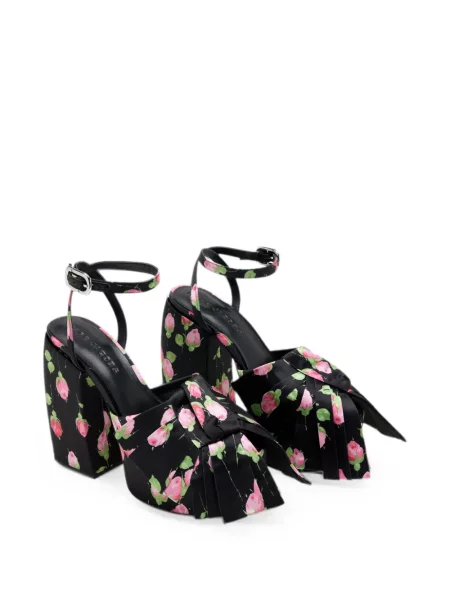 Pantofi cu toc Marc Jacobs cu funde cu platformă negru